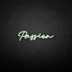 'Passion' neon sign