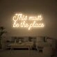 Retro This Must Be The Place Neon Sign for Modern Living Rooms and Offices