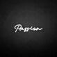 'Passion' neon sign