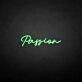 'Passion' neon sign