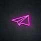 Paper Plane Neon Sign for Fun and Whimsical Decor