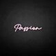 'Passion' neon sign