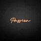 'Passion' neon sign