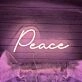 Peace Neon Sign for Positive and Peaceful Decor