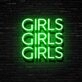 Girls Girls Girls Neon Sign for Fun and Playful Spaces