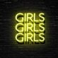 Girls Girls Girls Neon Sign for Fun and Playful Spaces
