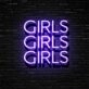 Girls Girls Girls Neon Sign for Fun and Playful Spaces