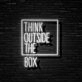 Think Outside The Box Neon Sign for Inspirational and Creative Spaces