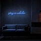 Stay A While Neon Sign for Welcoming and Cozy Spaces