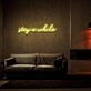 Stay A While Neon Sign for Welcoming and Cozy Spaces