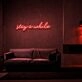Stay A While Neon Sign for Welcoming and Cozy Spaces