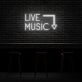 Live Music Neon Sign for Music Lovers and Venues