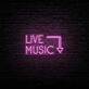 Live Music Neon Sign for Music Lovers and Venues