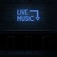 Live Music Neon Sign for Music Lovers and Venues