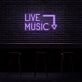 Live Music Neon Sign for Music Lovers and Venues