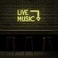 Live Music Neon Sign for Music Lovers and Venues