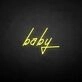 'Baby' neon sign