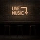 Live Music Neon Sign for Music Lovers and Venues