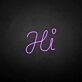 'HI' neon sign