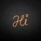 'HI' neon sign