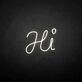 'HI' neon sign