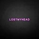 LOSTMYHEAD' neon sign