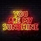 You Are My Sunshine Neon Sign for Positive and Loving Spaces