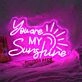 You Are My Sunshine Neon Sign for Positive and Loving Spaces