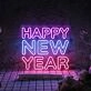 Happy New Year Neon Sign for Celebratory Spaces