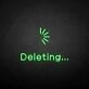 'Delete' neon sign
