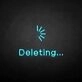 'Delete' neon sign