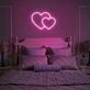 Couple Love Hearts Neon Sign for Romantic and Loving Spaces