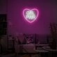 Grl Power With Heart Neon Sign empowers and inspires any space