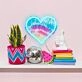 Tiedye Heart Neon Sign brings artistic flair to teen rooms