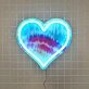 Tiedye Heart Neon Sign brings artistic flair to teen rooms
