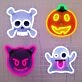 Halloween Emojis Neon Sign perfect for festive Halloween celebrations