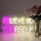 Believe In Yourself Neon Sign inspires and motivates any space