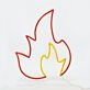 Flames Neon Sign brings energy to man caves and garages