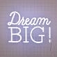 Dream Big Neon Sign inspires ambition in any room