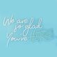 We Are So Glad Youre Here Neon Sign creates a welcoming atmosphere