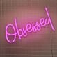 Obsessed Neon Sign adds fun to playful bedroom decor