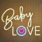 Baby Love Neon Sign adds charm to nursery rooms