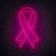 Breast Cancer Pink Ribbon Neon Sign shows support and awareness