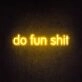 Do Fun Sht Neon Sign for playful and bold environments