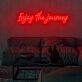 Enjoy The Journey Neon Sign perfect for travel-themed decor