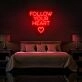 Follow Your Heart Neon Sign for romantic and encouraging settings