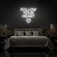 Follow Your Heart Neon Sign for romantic and encouraging settings