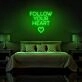Follow Your Heart Neon Sign for romantic and encouraging settings