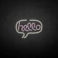 Hello' neon sign