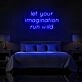 Let Your Imagination Run Wild Neon Sign for creative and imaginative spaces